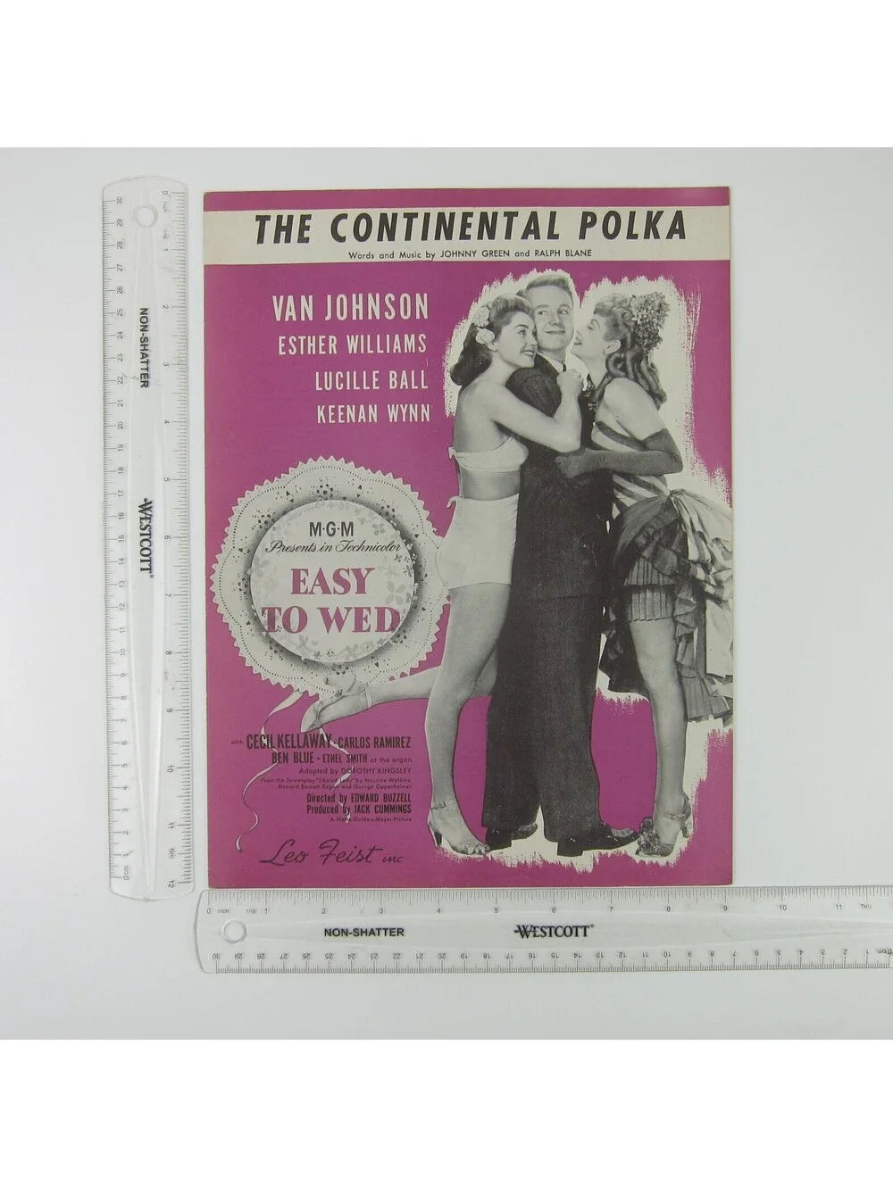 Sheet Music The Continental Polka Easy To Wed Film Lucille Ball Vintage 1945